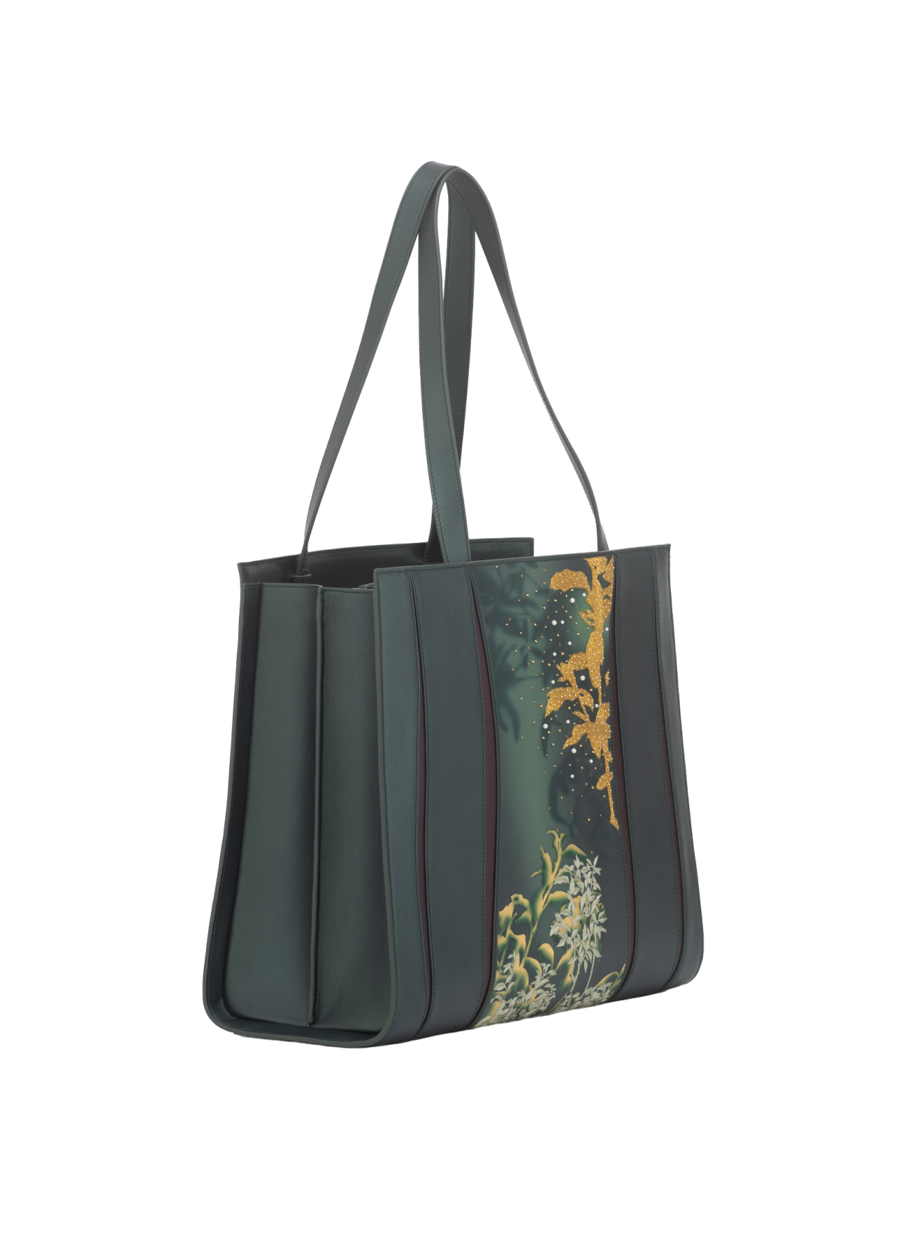 Metal Green + Metal Plum / Smooth Italian Calf Nappa Leather