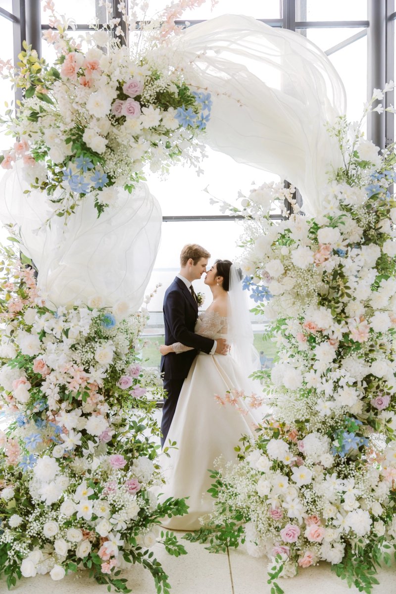 Spencer’s at the Waterfront wedding with editorial couple portraits