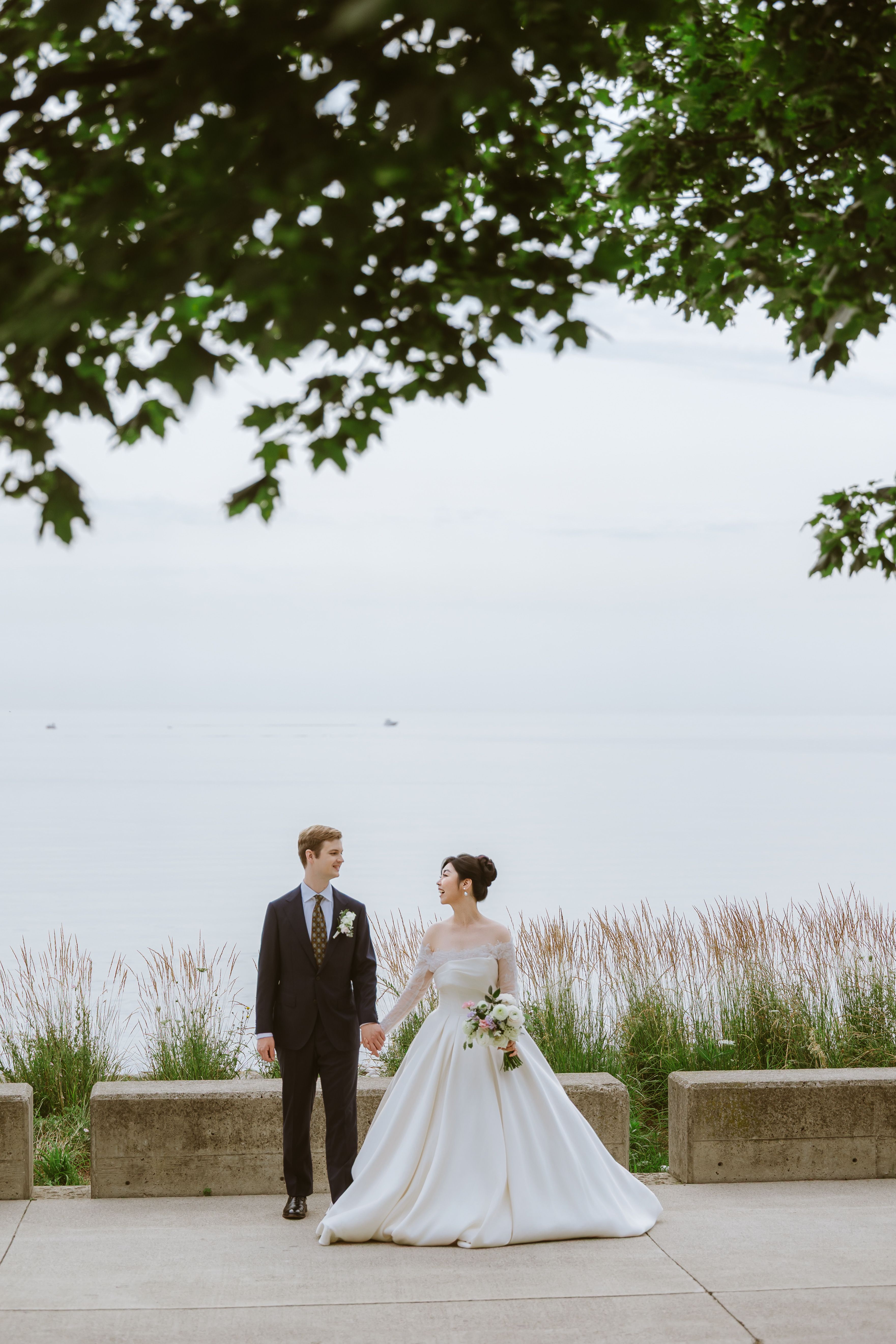 Spencer’s at the Waterfront wedding portraits by the lake
