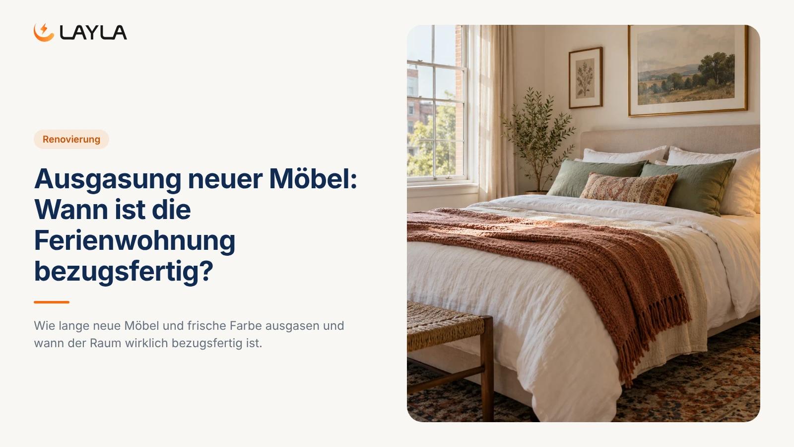 Ausgasung neuer Möbel: Wann ist die Ferienwohnung bezugsfertig? cover