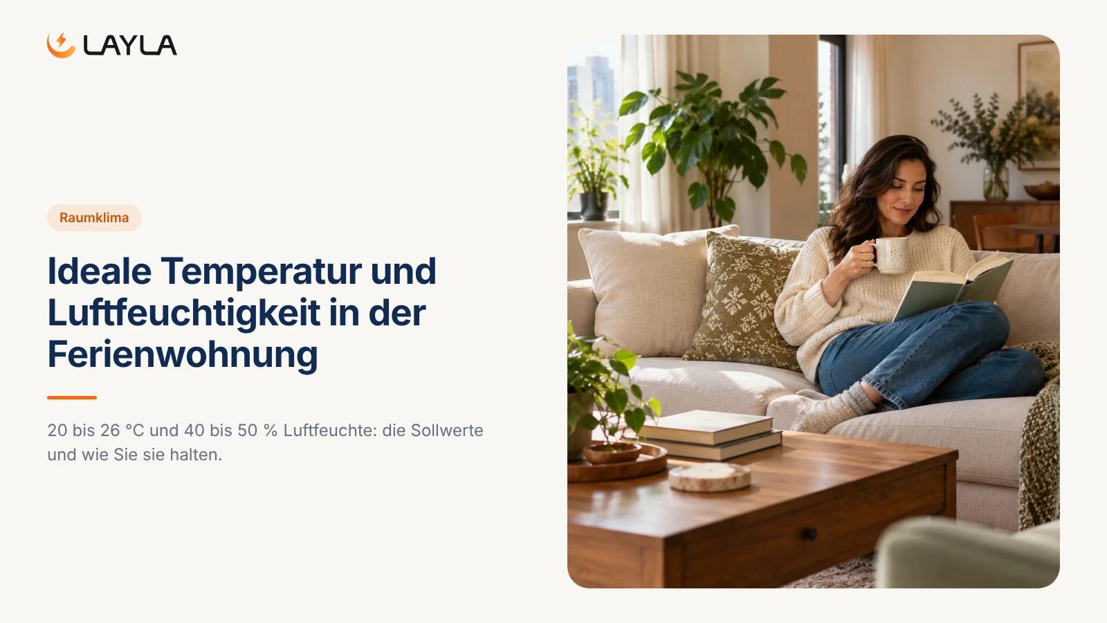 Ideale Temperatur und Luftfeuchtigkeit in der Ferienwohnung cover