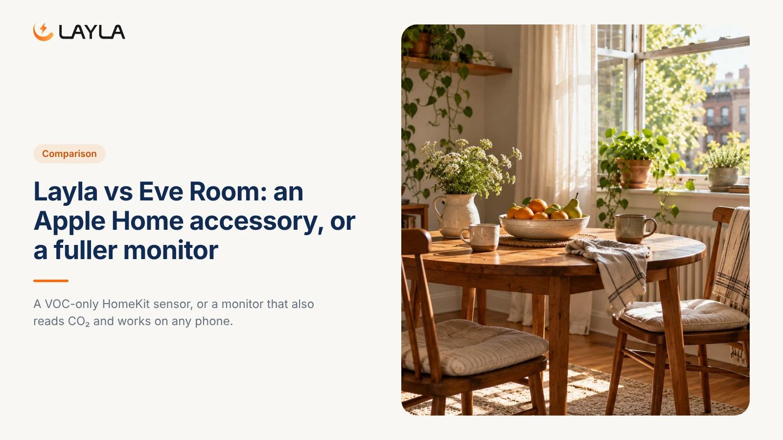Layla vs Eve Room: an Apple Home accessory, or a fuller monitor cover
