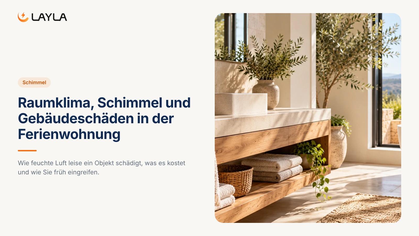 Raumklima, Schimmel und Gebäudeschäden in der Ferienwohnung cover