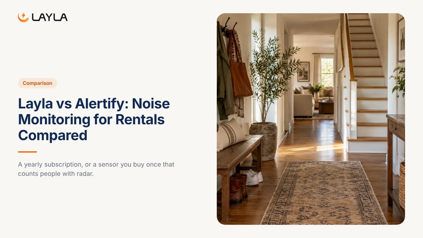 Layla vs Alertify: Noise Monitoring for Rentals Compared cover