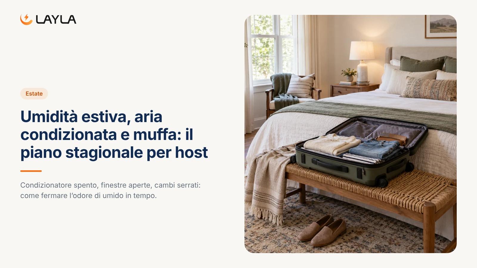 Umidità estiva, aria condizionata e muffa: il piano stagionale per host cover