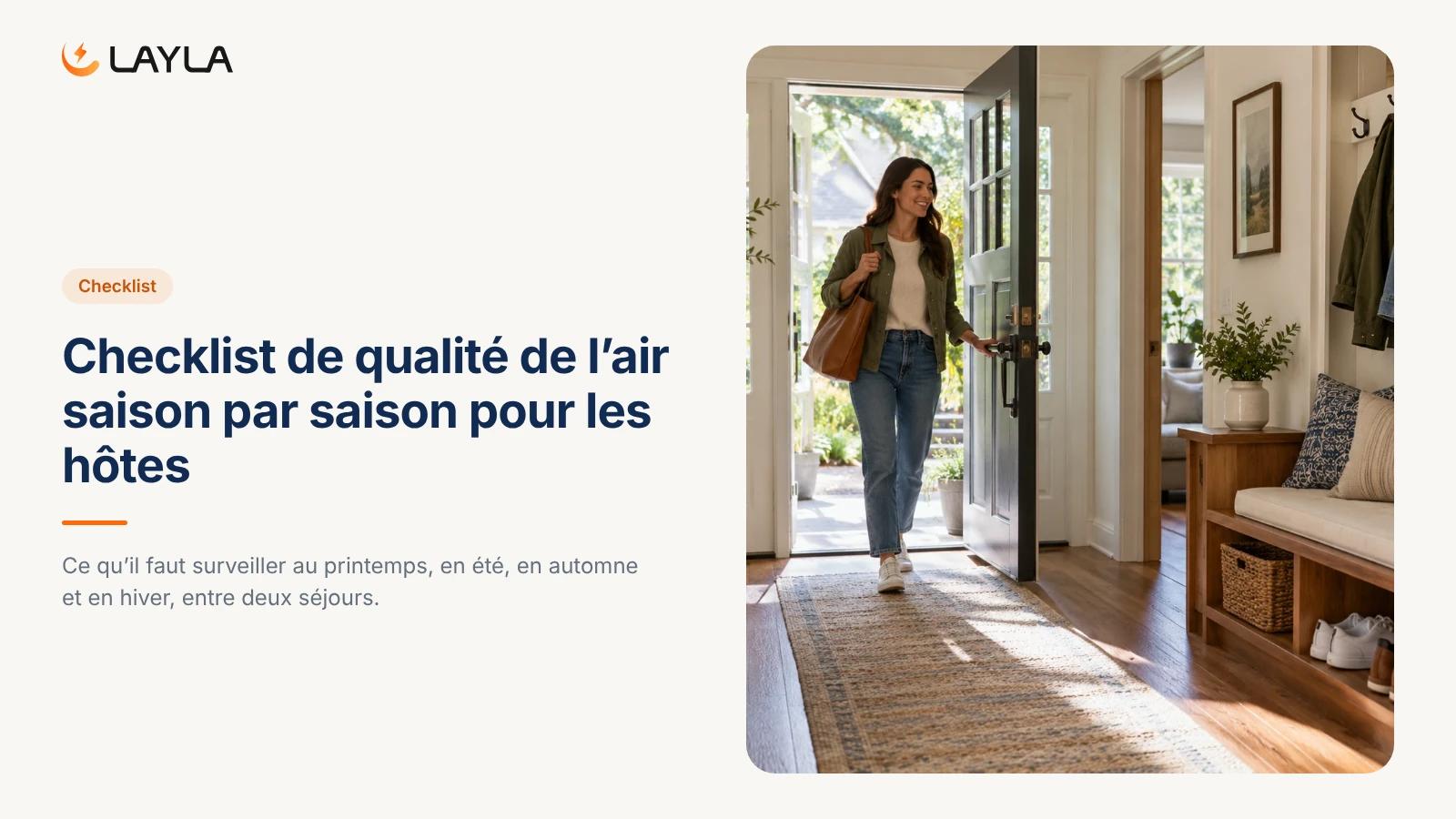 Checklist de qualité de l'air saison par saison pour les hôtes cover