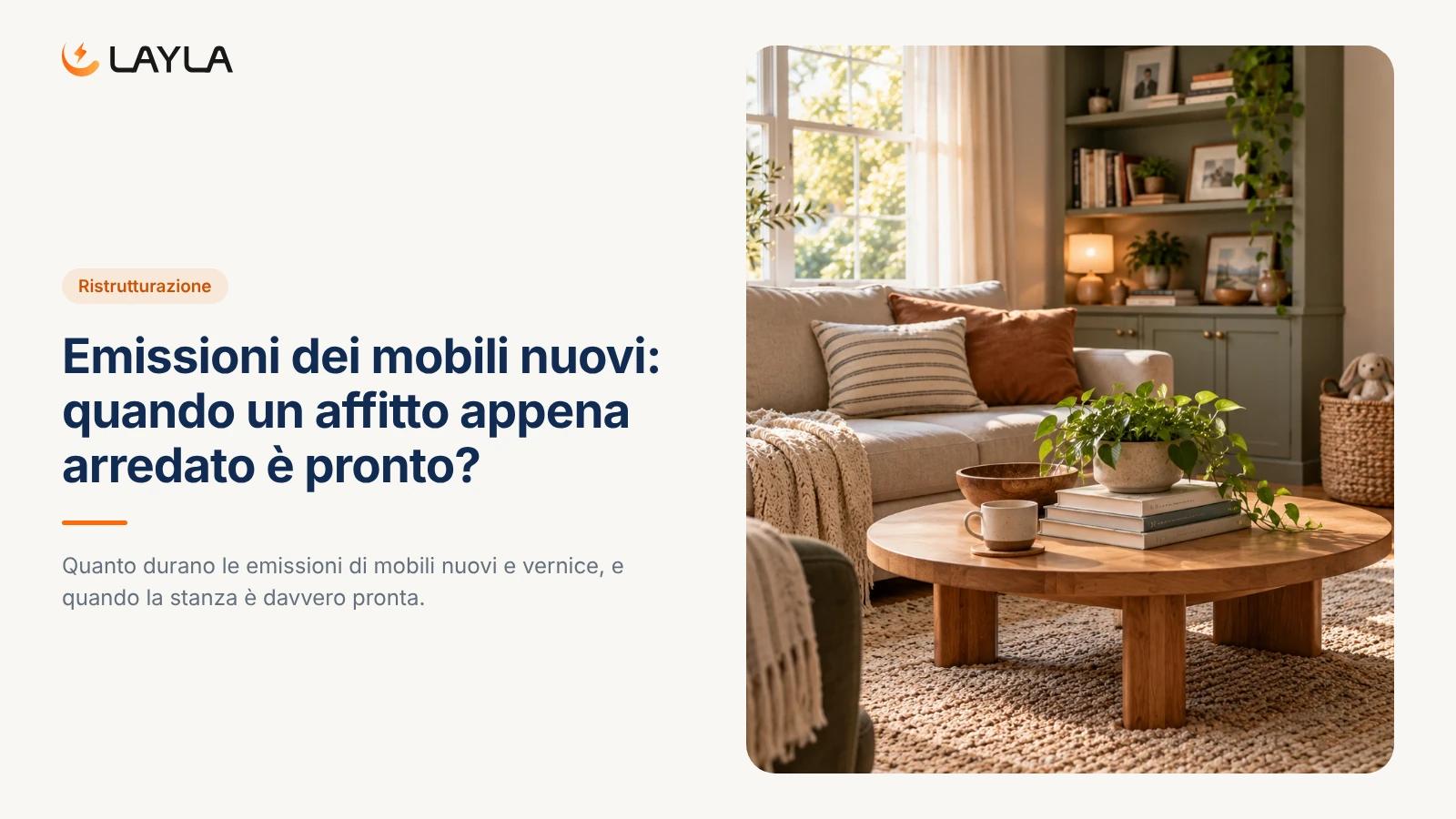Emissioni dei mobili nuovi: quando un affitto appena arredato è pronto? cover