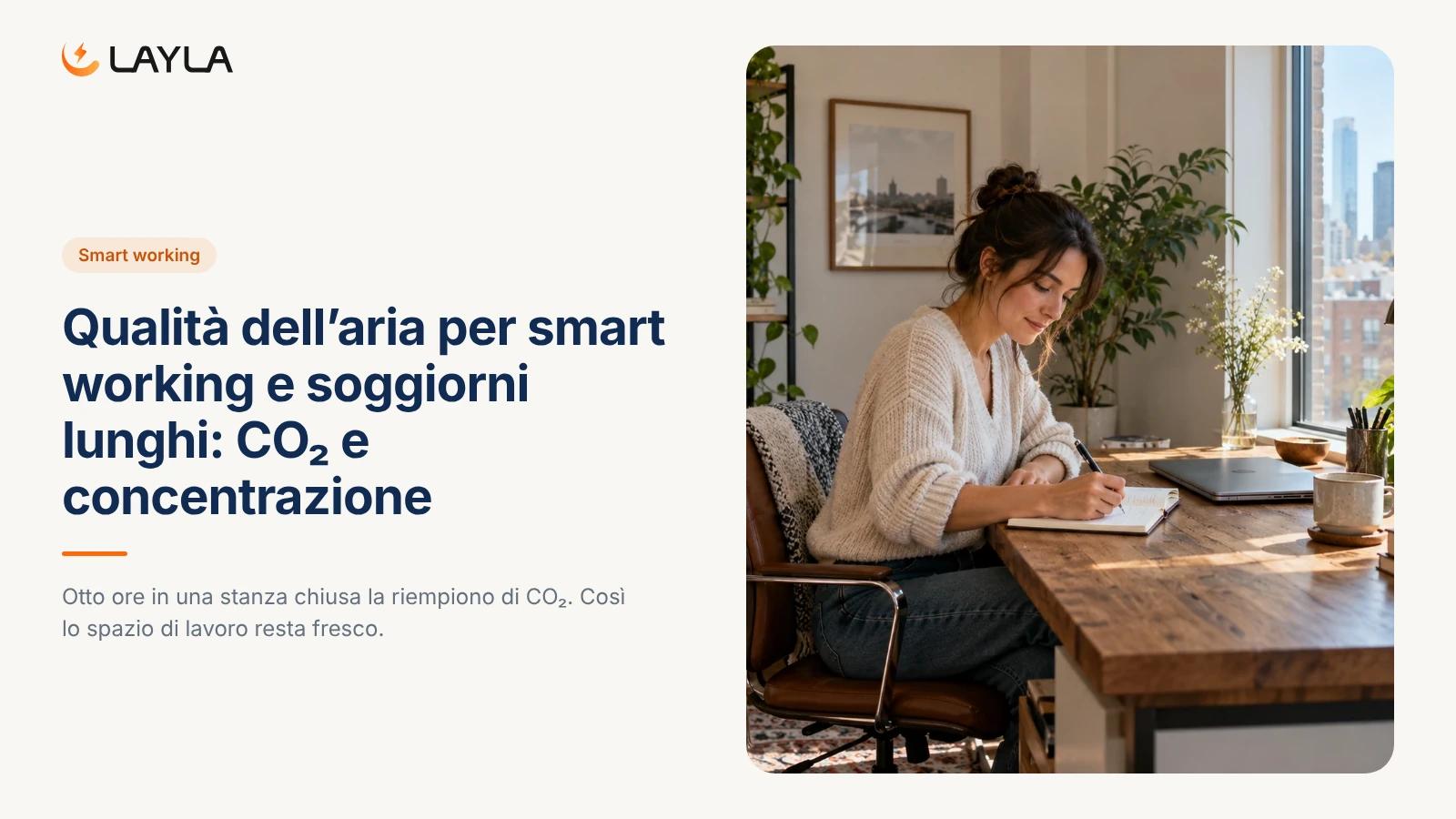 Qualità dell'aria per smart working e soggiorni lunghi: CO2 e concentrazione cover