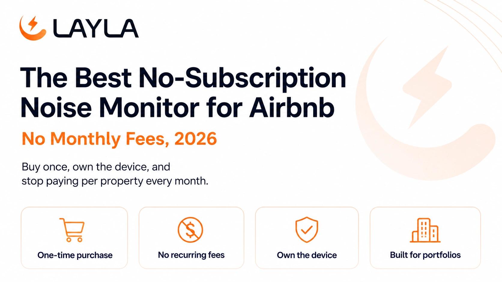 The Best No-Subscription Noise Monitor for Airbnb (No Monthly Fees, 2026) cover