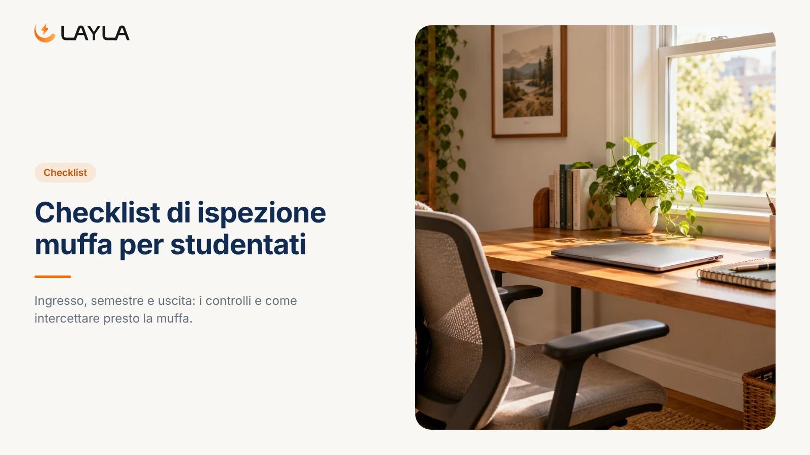 Checklist di ispezione muffa per studentati cover