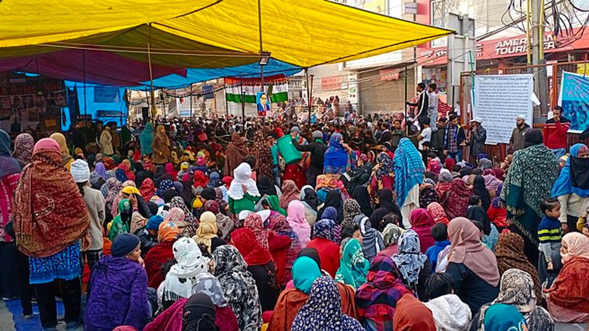 Demonstranter på Shaheen Bagh, Delhi