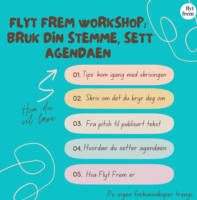 Flyt Frem workshop: bruk din stemme, sett agendaen 