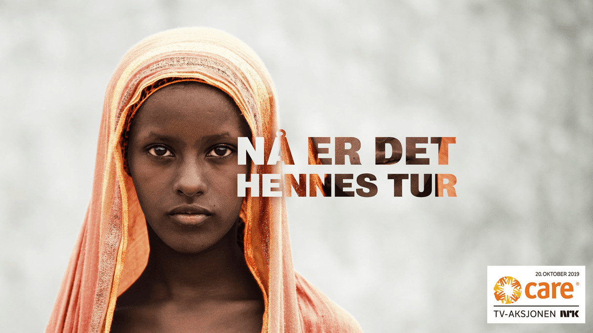 Nå er det hennes tur, logo for TV-aksjonen 2019 for CARE