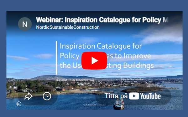 nordiska ministerrådet och nordiska samarbetets program: nordic sustainable construction 