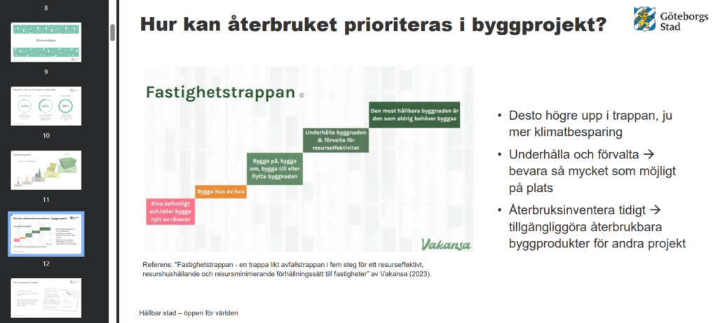 Fastighetstrappan används flitigt
