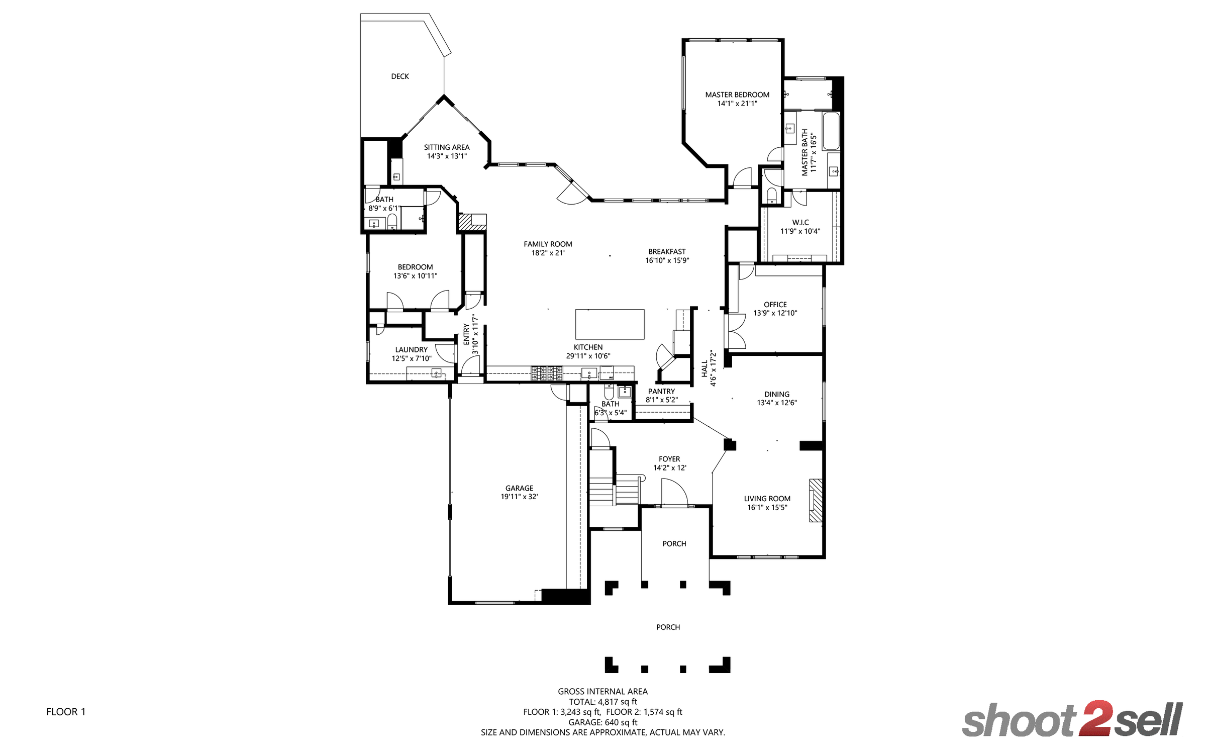 Shoot2Sell Photography Floorplans 2D Example