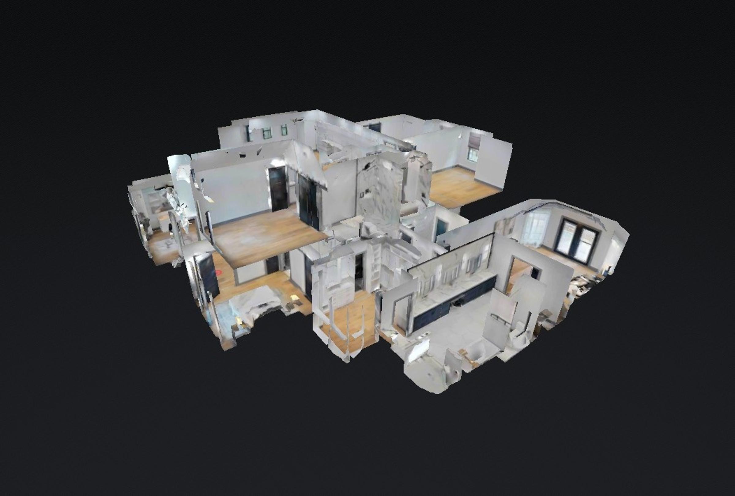 Matterport 3D dollhouse view of a residential home with hardwood floors and open layout in Southlake, Texas