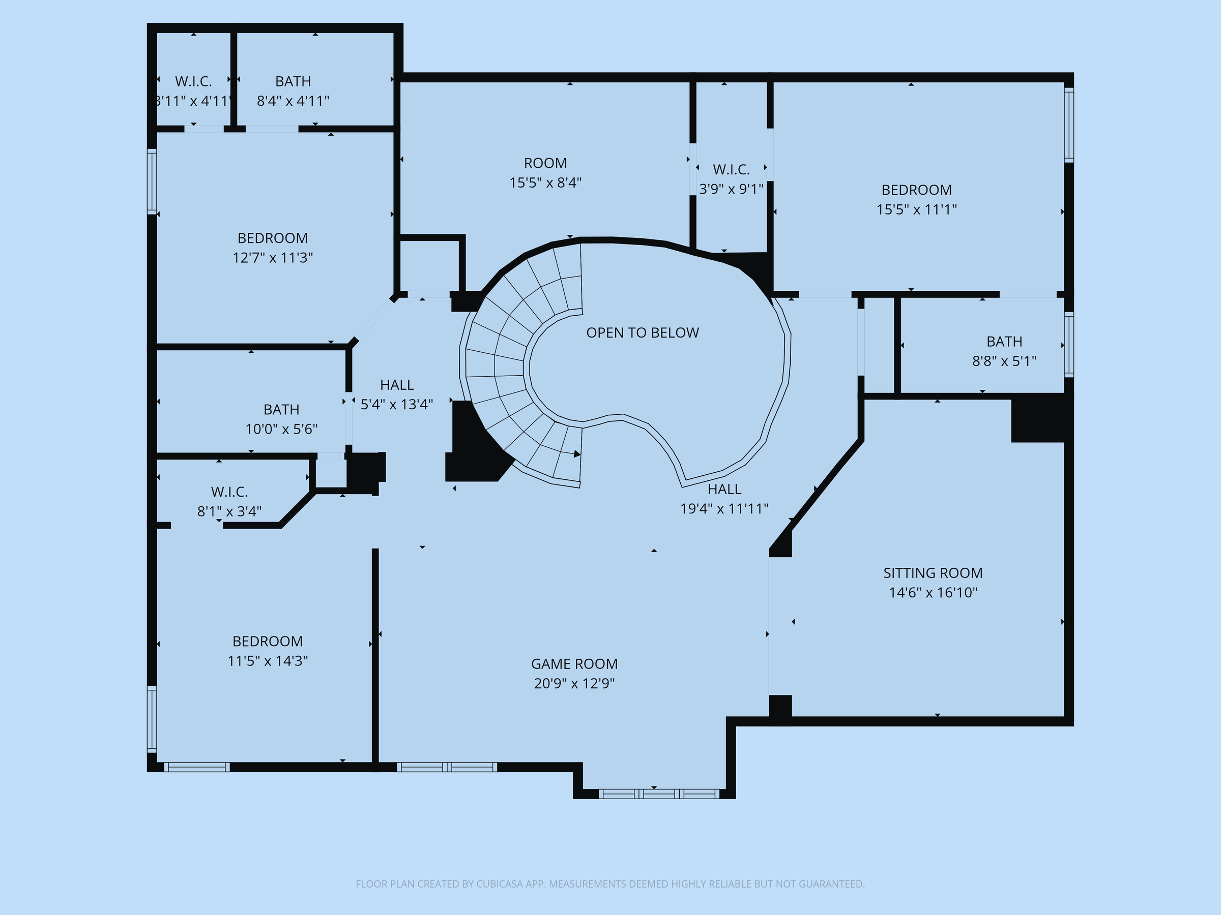 2D Floor Plan — Celina Upstairs Level