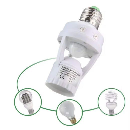 E27 PIR motion sensor light bulb holder - Image 1