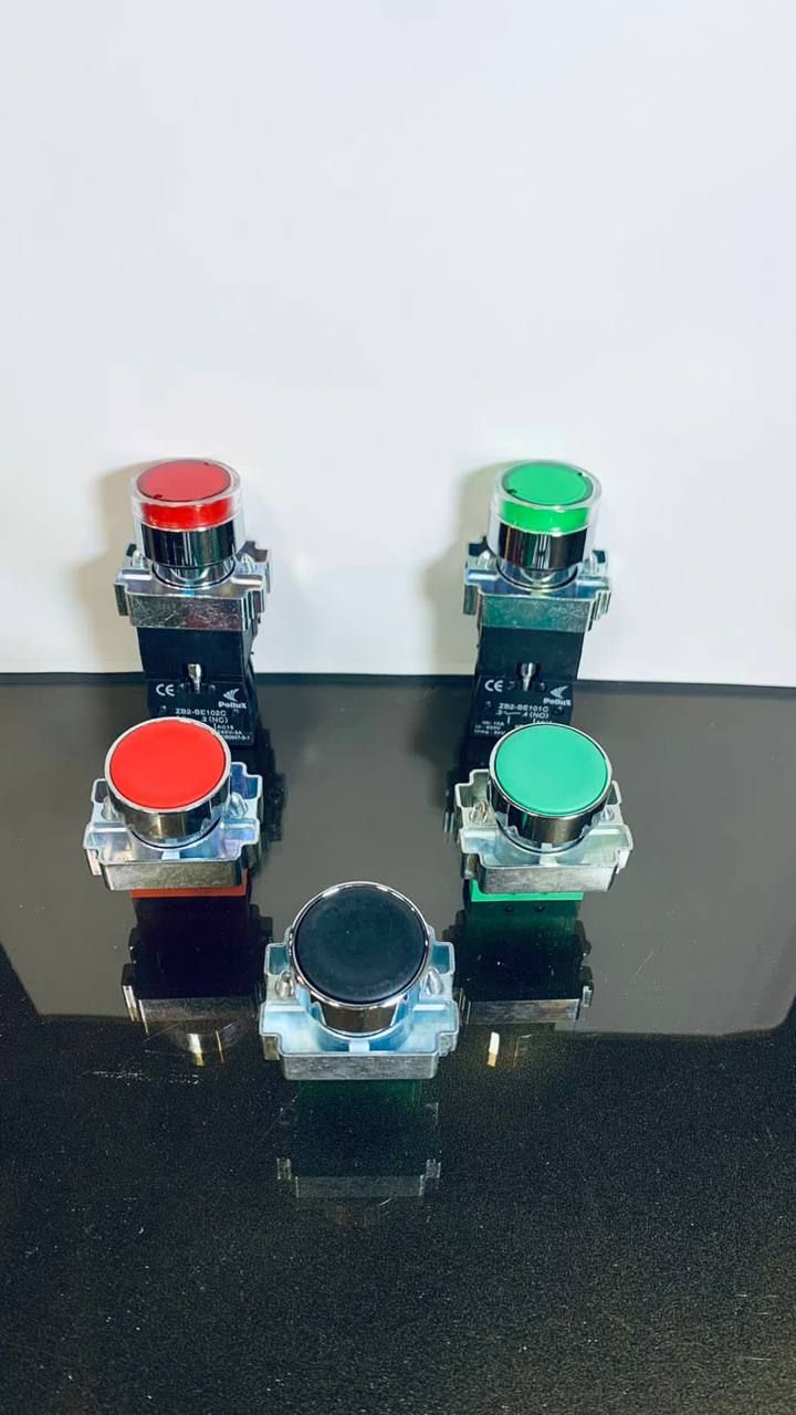 XB2 series flat head industrial push button switches. - Image 1