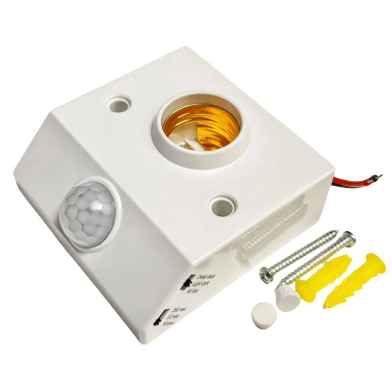 E27 PIR motion sensor lamp holder - Image 1