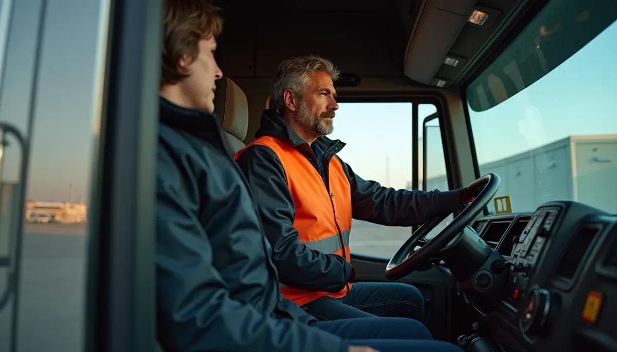 Camion poids lourd sur le boulevard périphérique de Paris