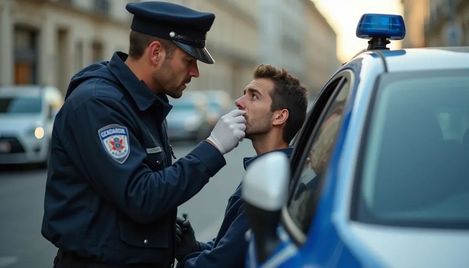 Test salivaire de dépistage de stupéfiants effectué par les forces de l'ordre françaises