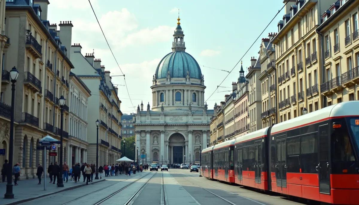 Stade de France et mairie de Saint-Denis en Seine-Saint-Denis
