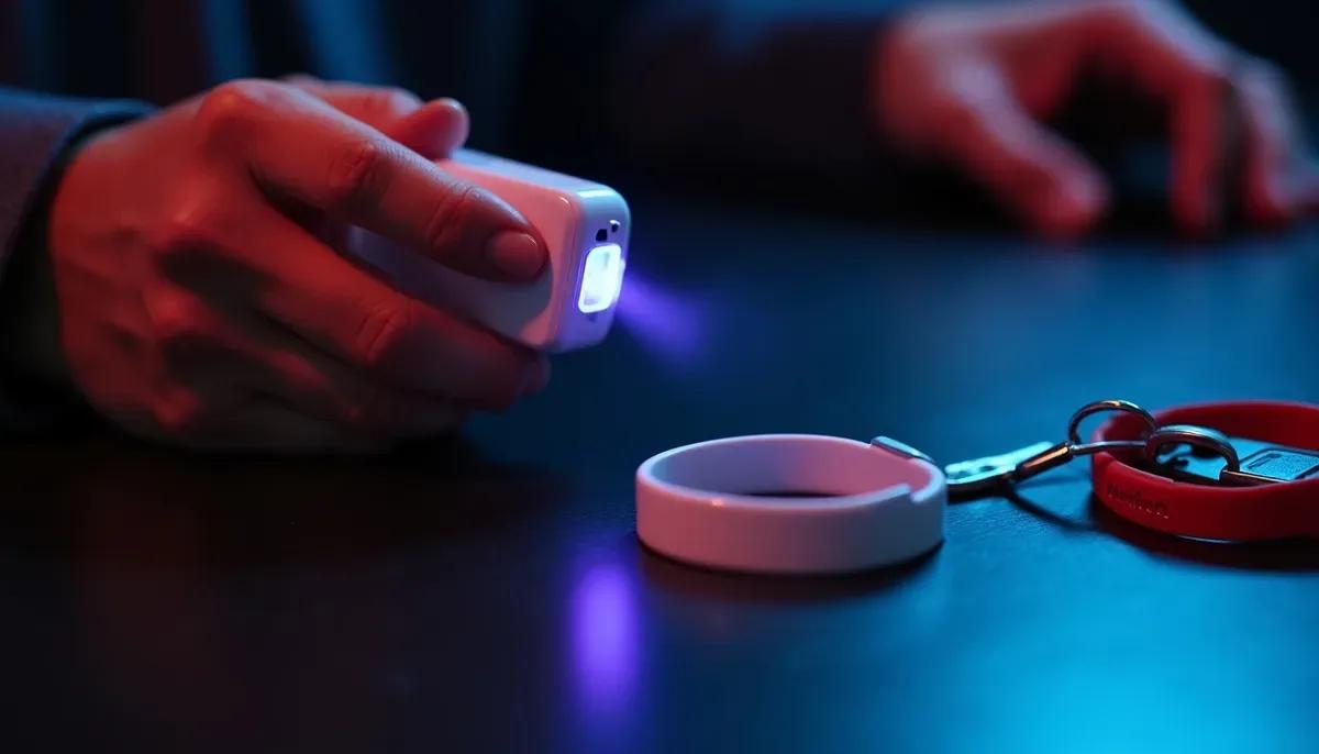 Éthylotest posé sur le tableau de bord près des clés de voiture