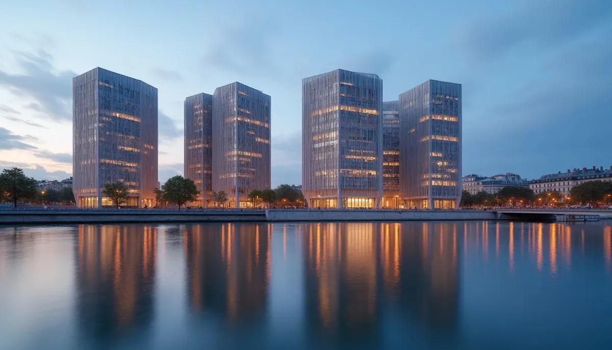 Place d'Italie et avenue d'Italie avec la Bibliothèque François-Mitterrand