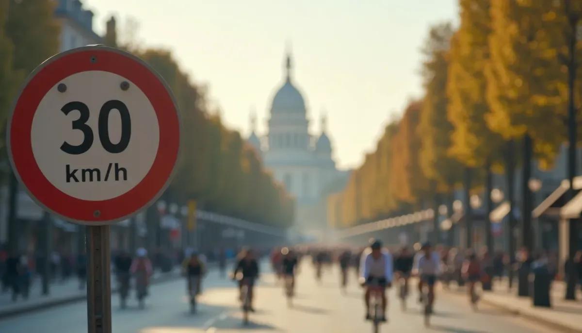 Panneau 30 km/h à Paris et trafic urbain