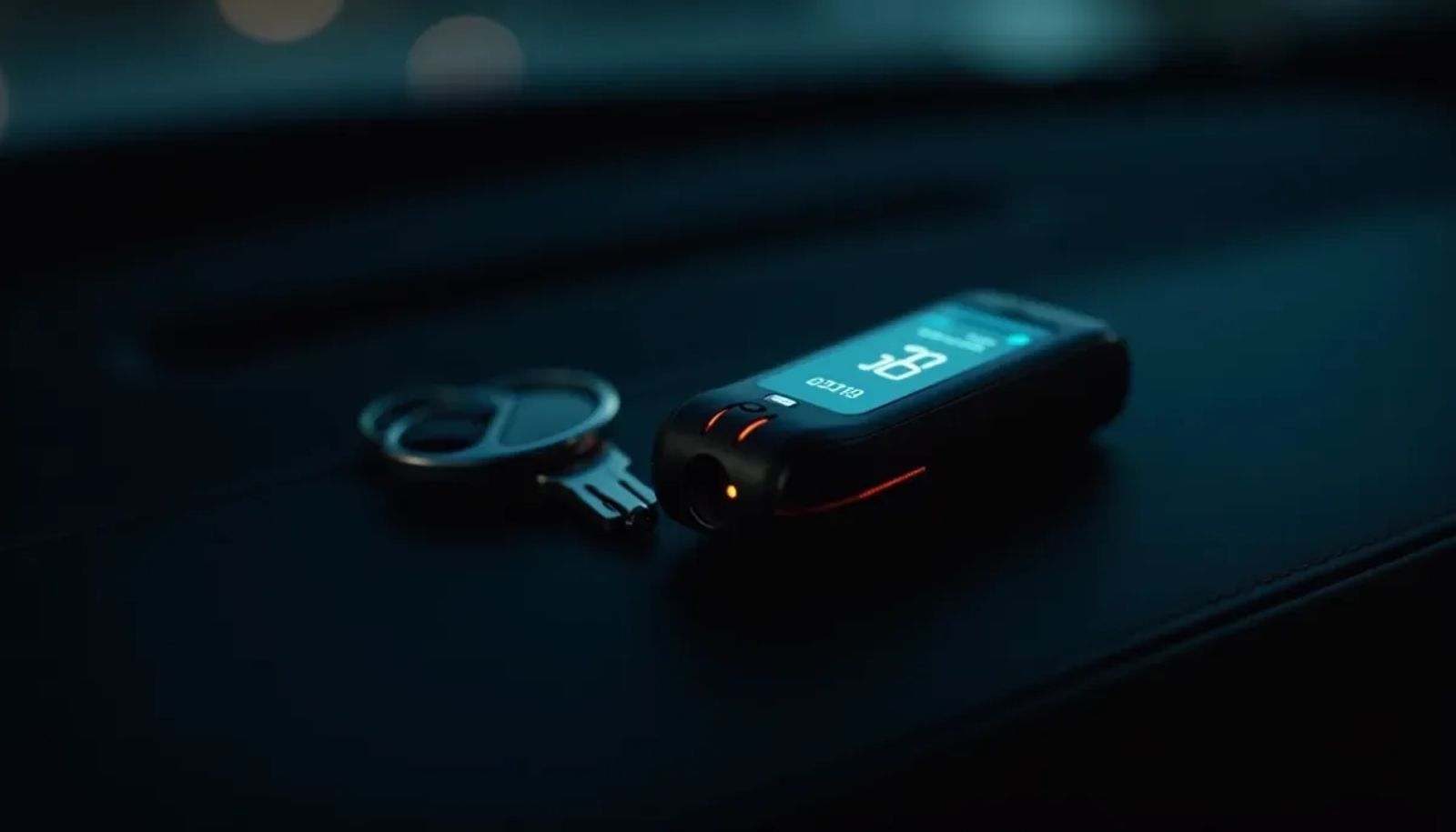 Éthylotest électronique sur le tableau de bord d'une voiture française