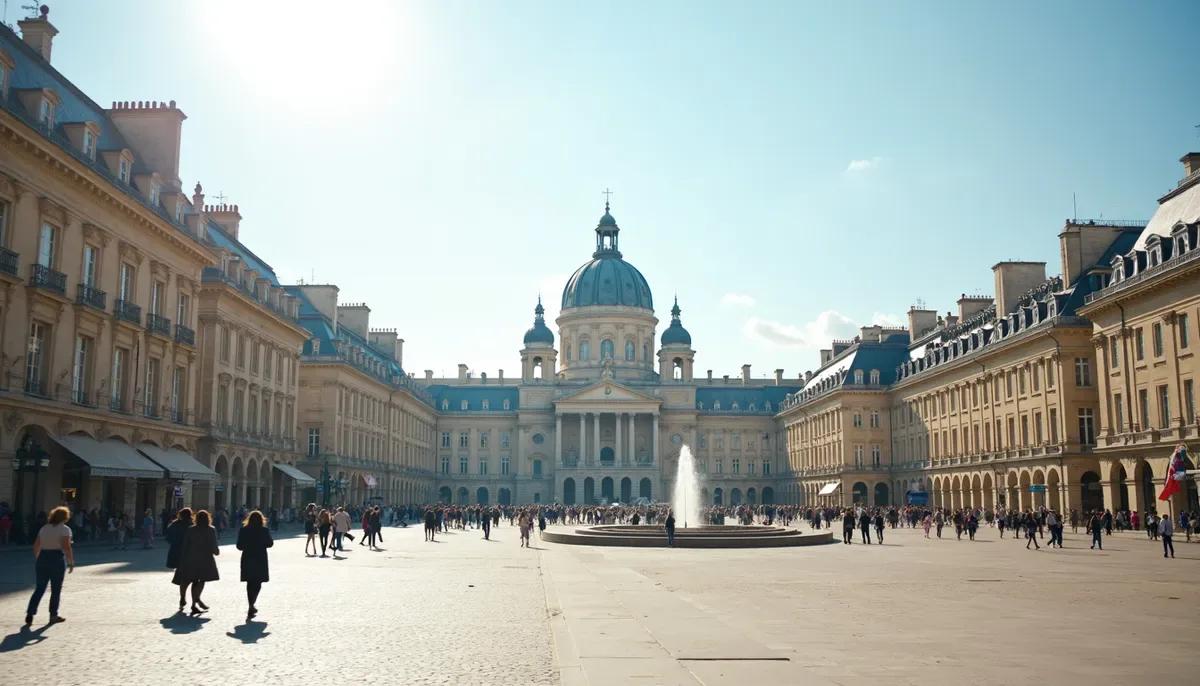 Champs-Élysées et place de la Madeleine vus d'en haut