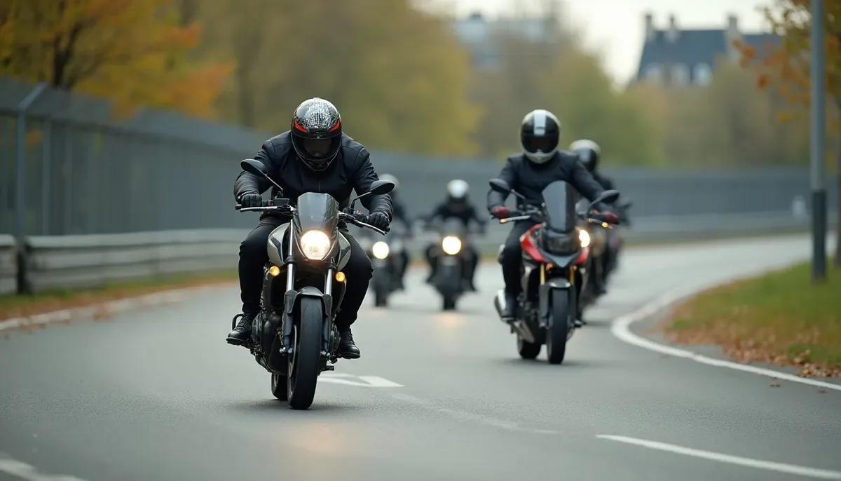 Moto A2 sur une route à Paris