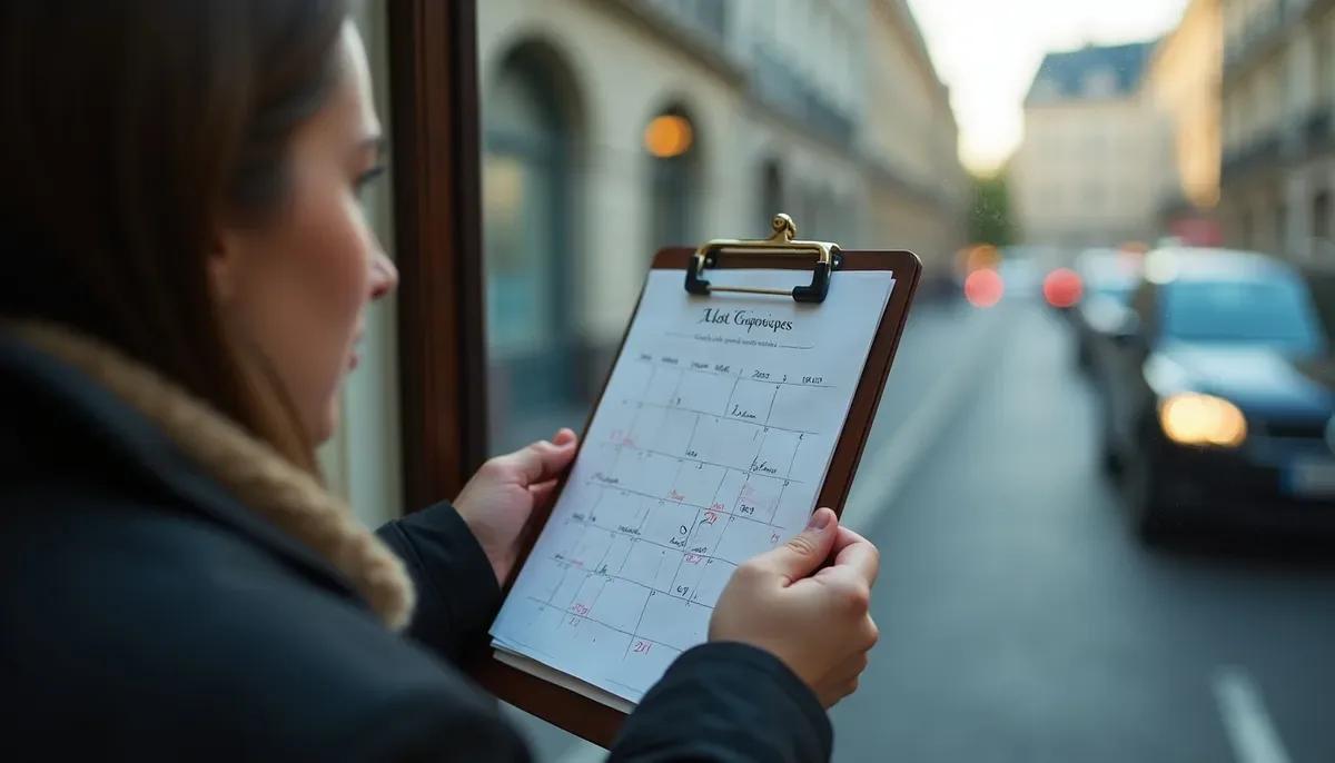 Horloge et calendrier symbolisant l'attente du permis