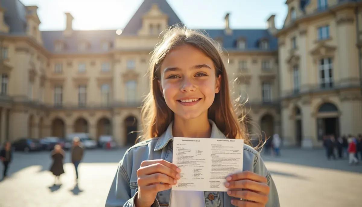 Jeune conductrice de 17 ans avec son permis à Paris