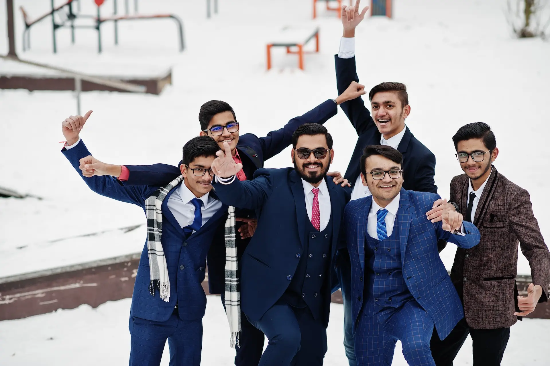 A montage of successful students celebrating their university acceptances