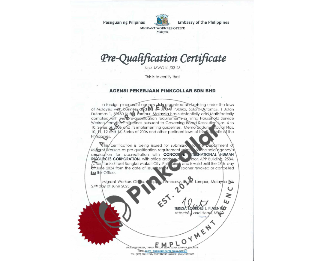 Philippine Migrant Workers Office Accreditation