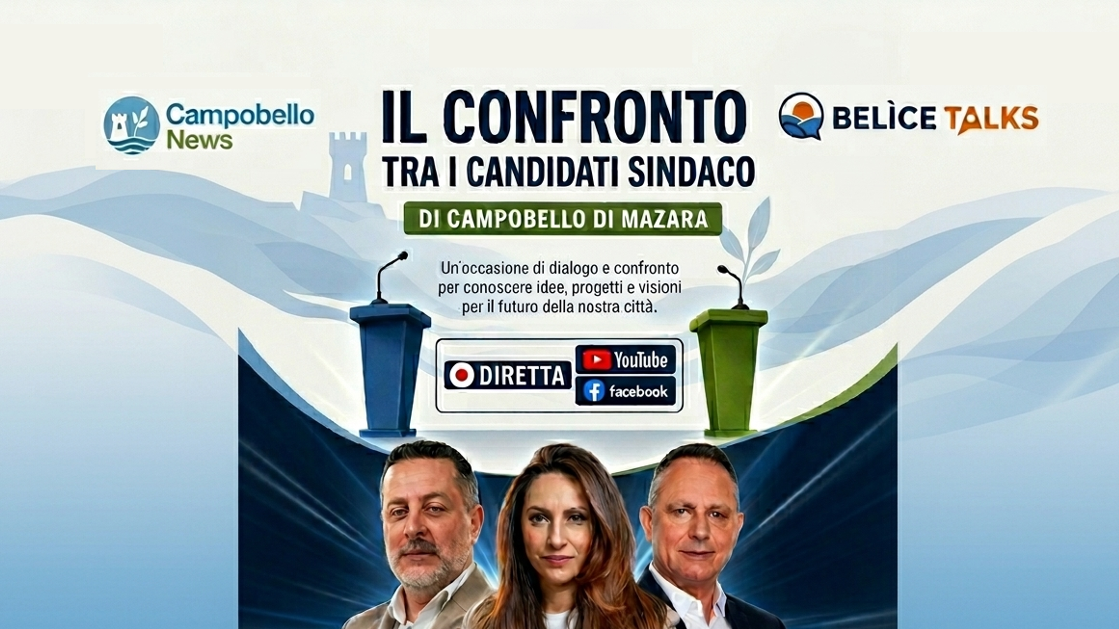 Amministrative 2026 a Campobello di Mazara: confronto tra i candidati sindaco