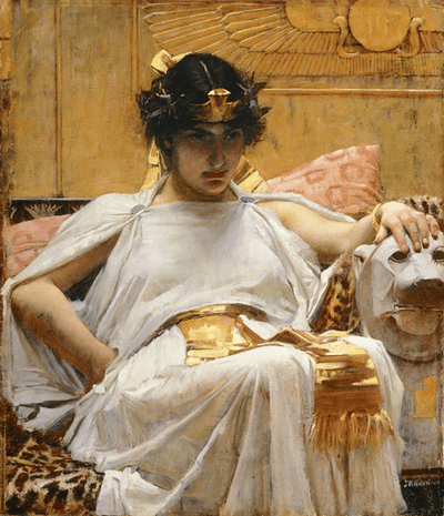 PNG image of a painting of Cleopatra which will be used as input into Kling API