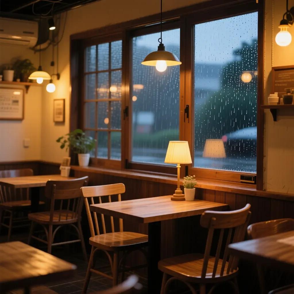 AI Generated Image of Japanese-style café scene for social media by Qwen Image API