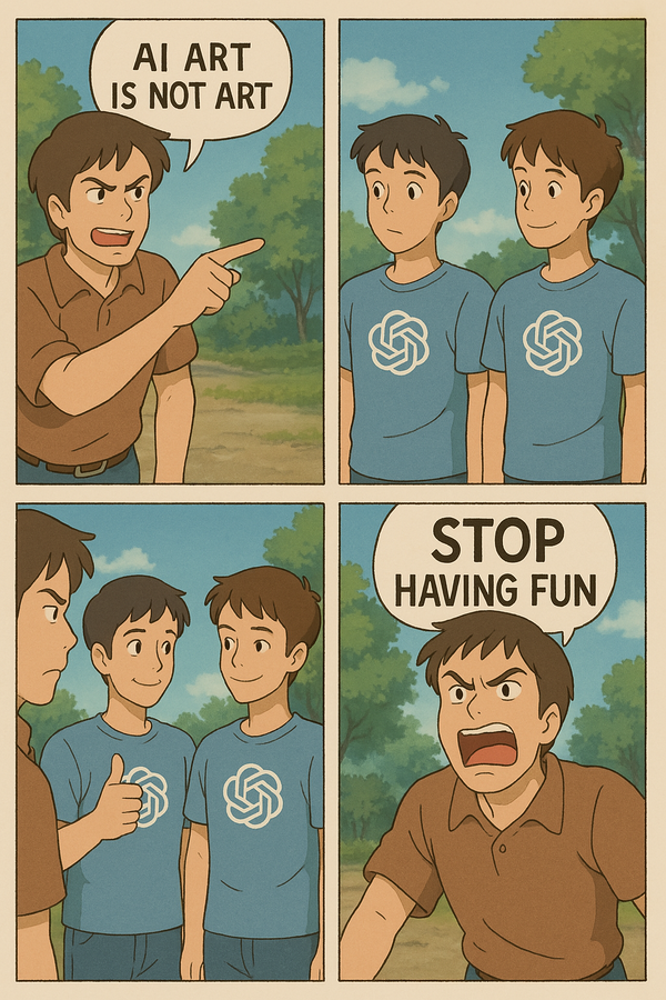 PNG of The AI generated comic panel generated by 4o image generation API