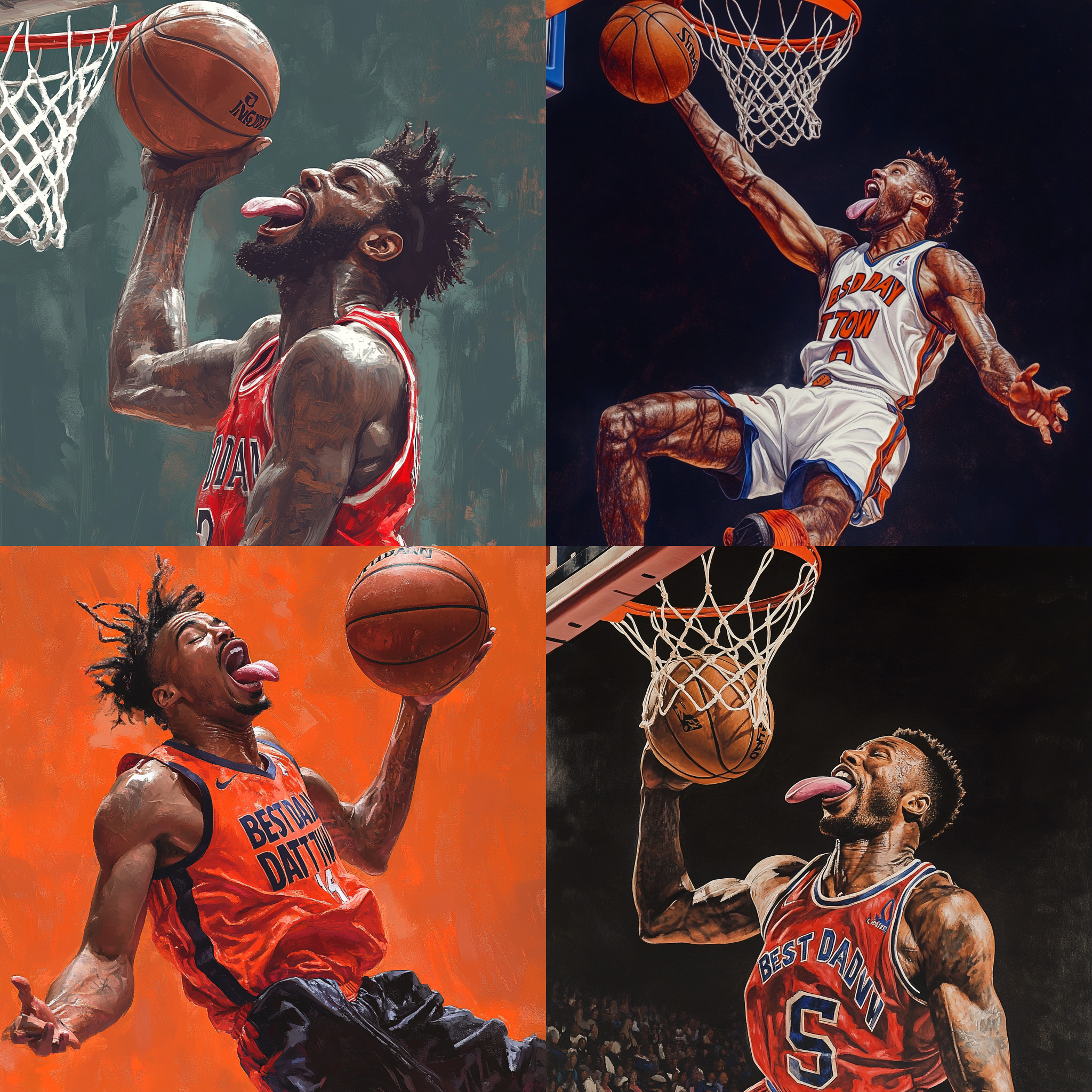 A picture of a basketball player dunking - generated by the V6.1 model