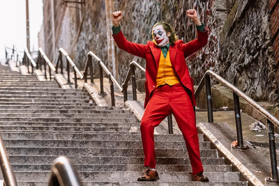 The PNG image of Joaquin Phoenix's Joker on the stairs that will be used as the input to Kling API