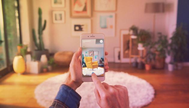 The IKEA AR app allows users to test before they buy, personalising their experience by placing furniture in their real-life homes. Photo credit: LinkedIn
