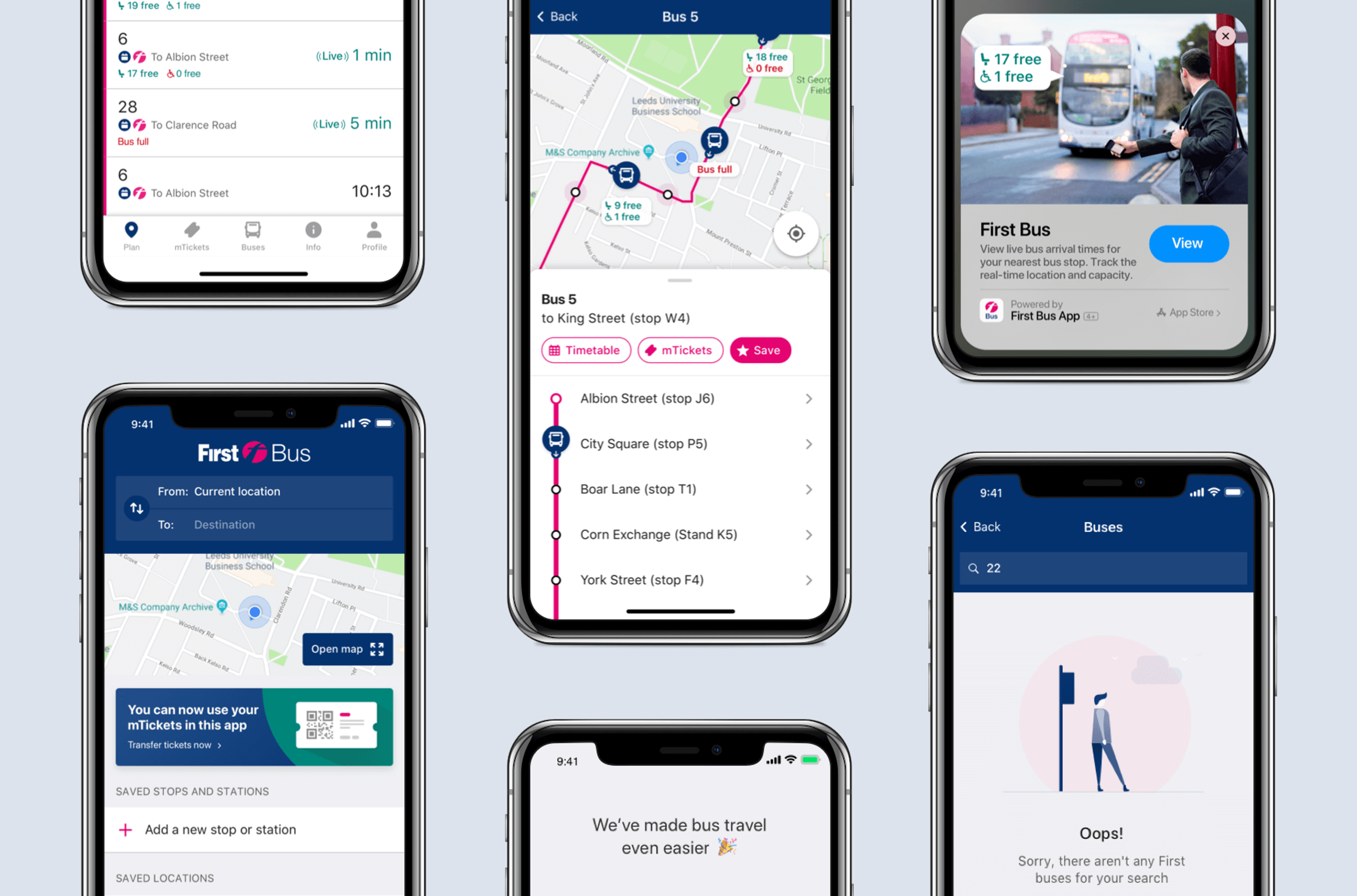 The First Bus app
