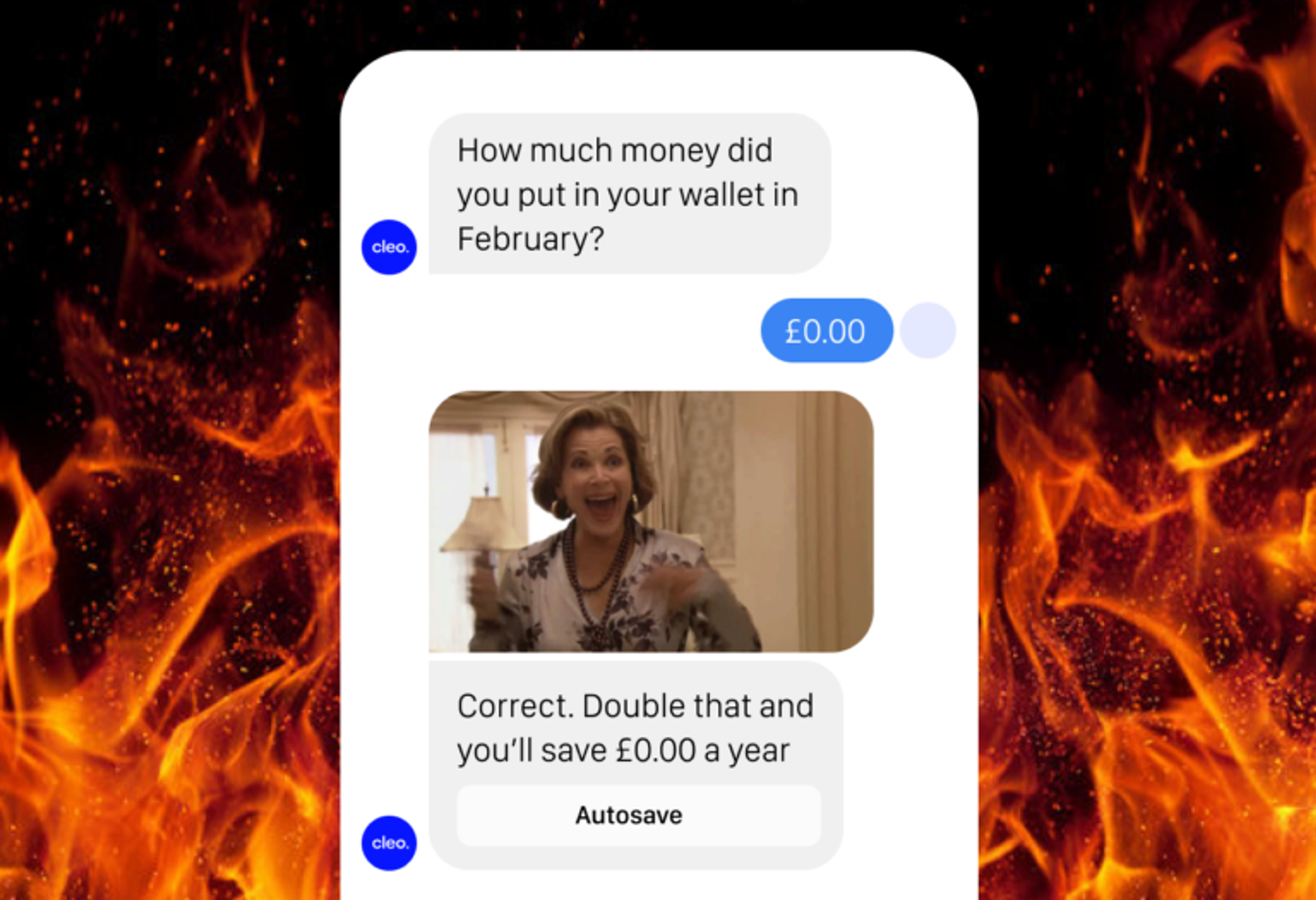 The Cleo app roast function - image credit: Big Sis Energy