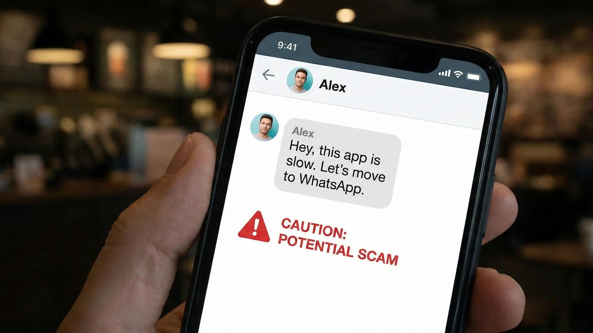 "Let's Move to WhatsApp" Is Usually a Scam