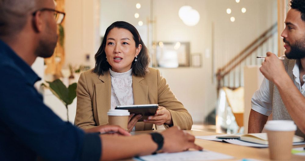 Event planner conducting a venue walkthrough with the venue manager