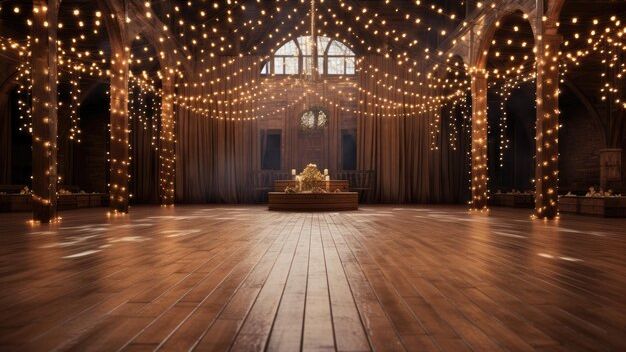 Empty event venue space with natural light ready for booking